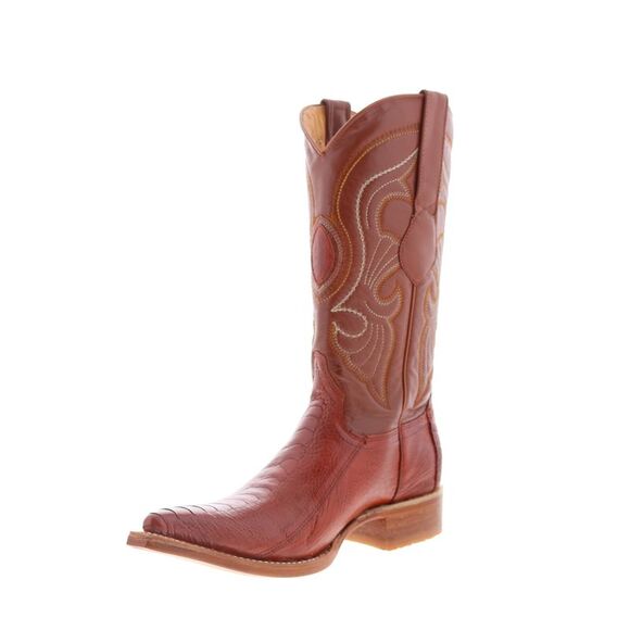 Los Altos Mens Ostrich Leg Boots XXX-Toe Brown Boots (NWT)